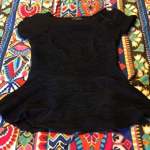 Zara textured peplum Top, Small